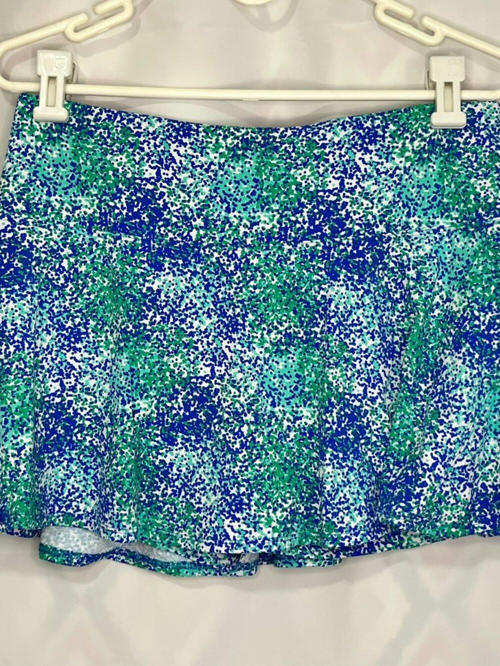 IBKUL Golf Tennis Athletic Sports Flounce Skort short Large Green Blue dots